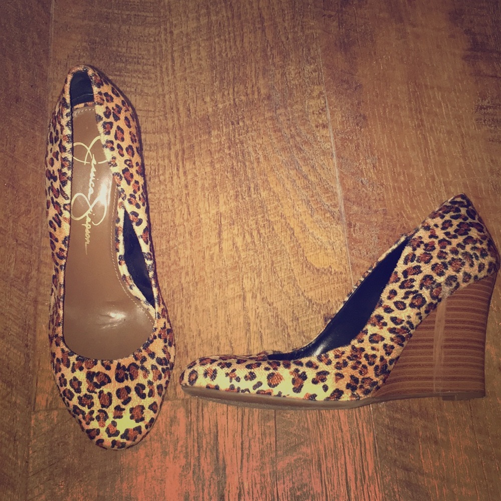 Jessica Simpson Leopard Wedges